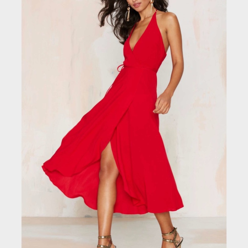 Nasty Gal After Party Better off Red dress